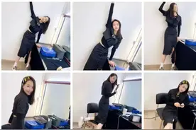 她悄悄变瘦了？这双腿我可太想复制粘贴了图片