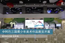 中阿巴三国青少年美术作品展览开幕视频封面