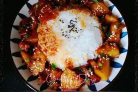 私房菜#蒜香蜜汁五花肉盖饭图片