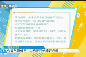 霜冻报告！江苏3月22日气温低至0℃，23日开始晴好升温视频封面