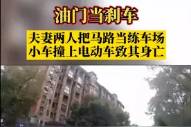 “真的闯祸了！”丈夫指导妻子练开车，结果错把油门当刹车撞死人图片