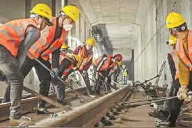 5号线全线轨道贯通，武汉地铁5号线年内将开通运营图片