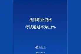 法律职业资格考试通过率为13%图片