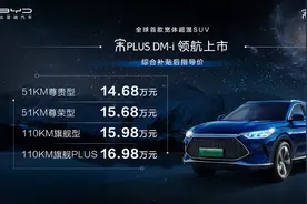 比亚迪宋PLUS DM-i正式上市 售价14.68万元-16.98万元图片