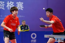 乒乓球全运会资格赛：马龙/王楚钦晋级图片