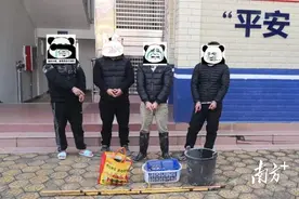 5男子河中电鱼，连州公安一窝端图片