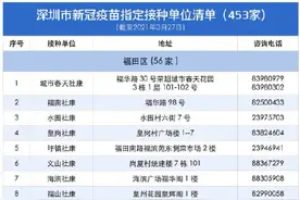 深圳453家机构免费开打新冠疫苗！不限户籍图片