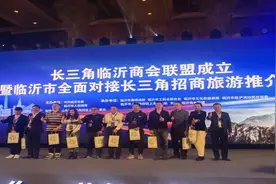 临沂平邑县参加长三角临沂商会联盟成立暨临沂市全面对接长三角招商旅游推介会图片