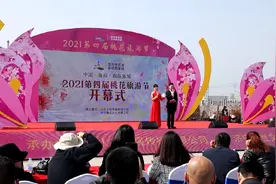 58秒丨“盎然桃花海 奋进新鱼城”鱼台鱼城第四届桃花旅游节开幕图片