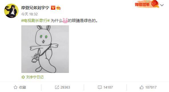 狼怎么画大灰狼简笔画教程（刘宇宁赵露思晒手绘狼兔插画 网友这互动）