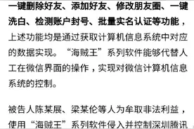 微信外挂软件主犯获刑10年，可一键删好友、修改朋友圈图片