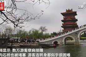 上万游客挤满清明上河园石桥，转身都困难！网友：还是要注意防护啊图片