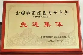 邯郸市公安局刑警支队荣获“全国扫黑除恶专项斗争先进集体”荣誉称号图片