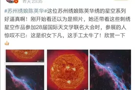 苏州绣娘星空系列刺绣作品火了，曾拒绝NASA求购：想把它留在中国图片