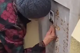 这一吻让人泪奔！106岁老人亲吻烈士儿子的墓碑图片