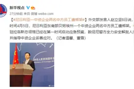 尼日利亚一中资企业两中方员工遭绑架，外交部回应图片