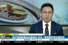 中原证券：电子信息制造业业绩向好 关注一季报绩优低估值标的｜研报精选视频封面
