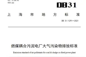 上海：燃煤耦合污泥电厂大气污染物排放标准（DB31/1291-2021）图片