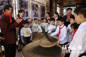 福州二附小孩子学农艺图片