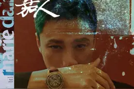 陈坤红色沙漠大片释出 墨绿寸头搭黑色外套潮酷有范图片