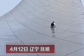 危险！斥资1.12亿元修建，结果孩子爬上抚顺地标建筑当滑梯图片