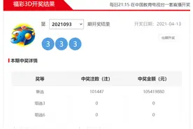 返奖超亿元，却不是史上第一！福彩3D豹子号成彩民最爱图片