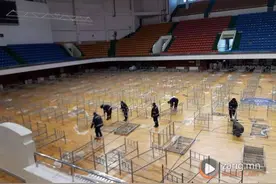 蒙古国建方舱医院应对新冠疫情图片