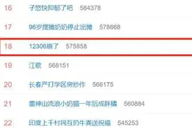 12306“崩”上热搜 网友：我心态也崩了图片