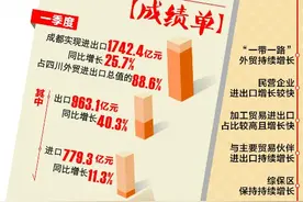 增长25.7% 一季度成都外贸进出口总值超1700亿元图片