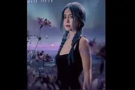 精灵公主！baby扎蓝色双麻花辫拍大片 优雅灵动仙气十足图片