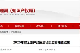 山东省市场监督管理局：9批次安全带产品不符合相关标准要求图片