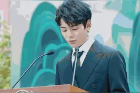 登国际舞台！丁真穿西装帅气十足 大场合发言不怯场图片