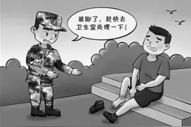 新兵训练，谨防踝关节扭伤图片