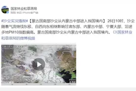 蒙古国南部沙尘从内蒙古中部进入我国境内图片