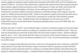 中国留学生持F1签证将可直接赴美，无须先在第三国停留14天图片