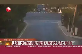 上海：女子骑车闯红灯被撞飞  致5岁女儿身亡而获刑视频封面