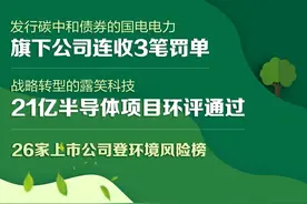 A股绿色周报｜露笑科技21亿半导体项目环评过关 国电电力旗下公司连领3张罚单图片