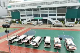 泰国曼谷的新冠方舱分诊中心图片