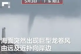 广东阳江海面出现巨型龙卷风，扑岸而来游客惊呼逃散图片