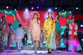 汉服、羌族服饰、空乘制服……四川绵阳一学院举办的时装秀好亮眼图片