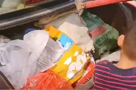 父母开车装满土特产看远嫁的女儿：车上只要没人坐的地方都放上图片