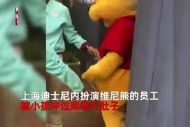 “熊孩子”拳打上海迪士尼噗噗熊，背后还站着一个“熊家长”| 沸话图片