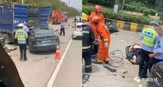 特斯拉追尾货车！警方通报：驾驶人当场死亡