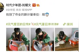 加油吧读书人！刘耀文晒满满一箱作业埋头苦读图片