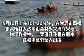 一架直升机在取水过程中坠入洱海，官方通报：正全力救援图片