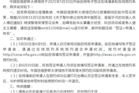 速看！中国驻俄罗斯大使馆发布重要通知，事关签证申请图片