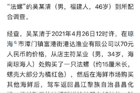 食用、贩卖国家二级保护动物“法螺”，美食博主等3人被刑拘图片