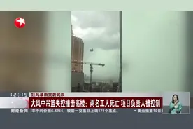 狂风暴雨突袭武汉：大风中吊篮失控撞击高楼——两名工人死亡  项目负责人被控制视频封面