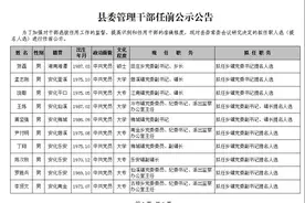 安化县委管理干部任前公示公告图片