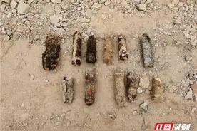 郴州火车站改扩建 陆续挖出17枚抗战时期“鬼子”炮弹图片